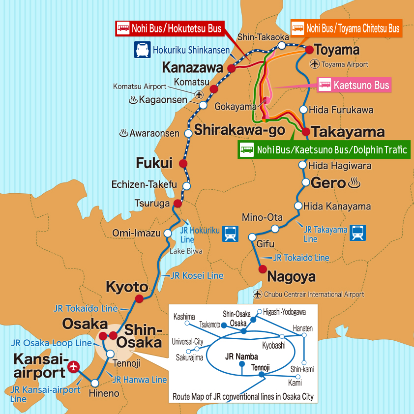 jr takayama hokuriku area tourist pass itinerary